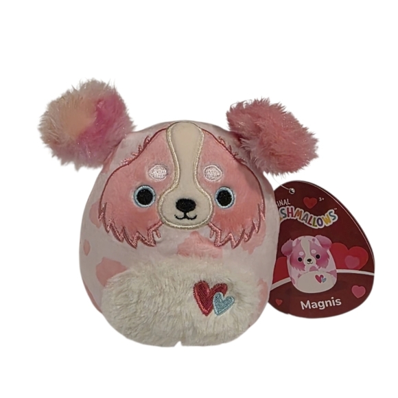 Squishmallows Other - SQUISHMALLOWS MAGNIS THE AUSTRALIAN SHEPHERD PINK VALENTINES 4.5" Plushie *NWT*